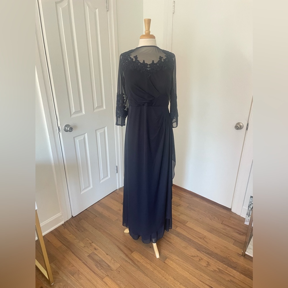 Beautiful mother of the bride/groom dress in dark blue